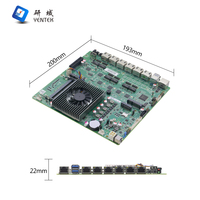 Placa Base Industrial Intel Celeron 5205U para Firewall, 6 LAN, Win10, Linux, PCIE X4, GPIO, SIM, PS/2, Servidor Pfsense