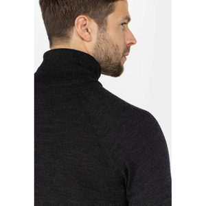 Collo alto in misto nero di lana merino senza cuciture, realizzato nei Paesi Bassi con maglieria 3D a zero spreco, private label - Product Image 4