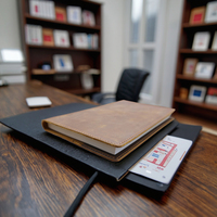 Carnets A5 Bujo en cuir véritable Crazy Horse marron, faits main et créatifs, avec logo personnalisé en stock, couleurs personnalisables