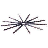 Lot de 10 forets HSS 5/32" noirs et dorés pour le travail du métal et du bois