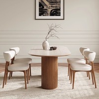 Ensemble de salle à manger scandinave moderne sur mesure, 1 table avec 6 chaises, table et chaises de salle à manger pour la maison