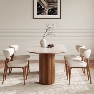 Set da <span class=keywords><strong>Pranzo</strong></span> Scandinavo Moderno su Misura, 1 <span class=keywords><strong>Tavolo</strong></span> con 6 Sedie, <span class=keywords><strong>Tavolo</strong></span> e Sedie da <span class=keywords><strong>Pranzo</strong></span> per la Casa - Product Image 5