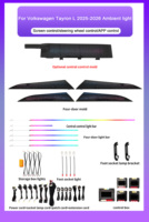 Kit d'éclairage ambiant dynamique SJC Starlight pour Volkswagen Tayron L modèles 2025-2026, éclairage ambiant LED pour voiture avec symphonie de 64 couleurs