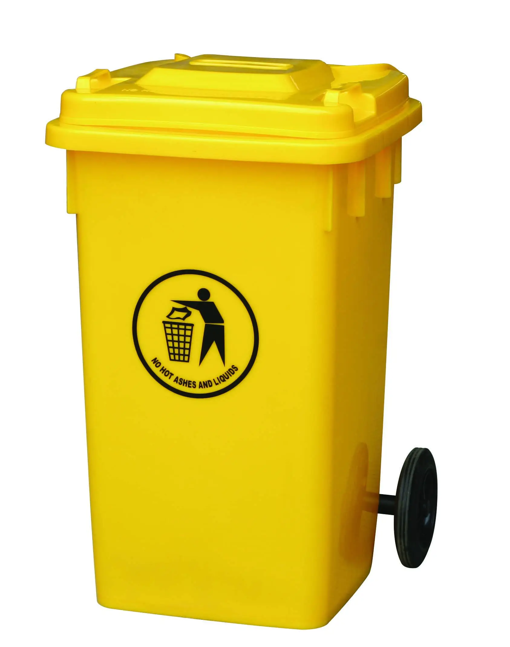 Товар №, Л, ярко-желтый пластиковый контейнер для мусора для коммерческого использования