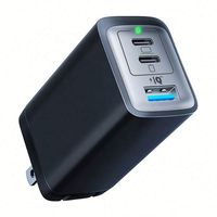Nouveau produit Chargeur rapide GaN 65W PD, normes UK AU US EU, tête de charge pour téléphone portable et ordinateur portable, vente en gros d'usine