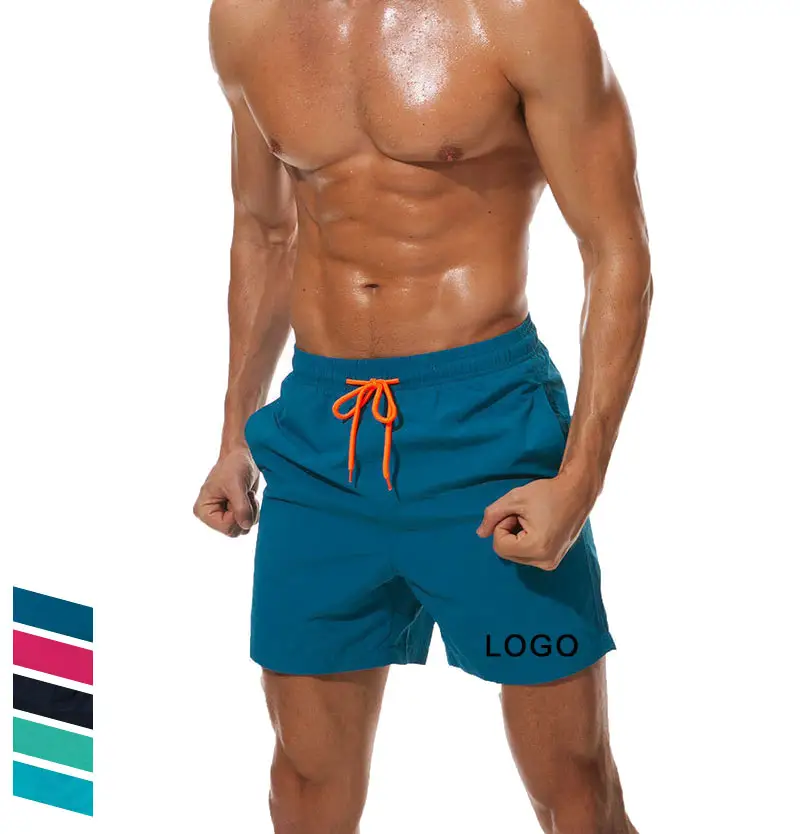 Heren Badmode 100% Polyamide Swim Shorts Mannen Swimtrunks Custom Logo 2021