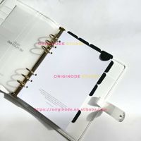 Marque-page coulissant personnalisé en plastique noir, marque-page découpé sur mesure, accessoires pour classeur A5 A6, support pour notes autocollantes, clip de planification, languette de fixation
