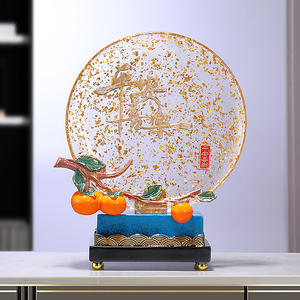 Persimmon Ruyi chanceux cerf ornement luxe feuille d'or nouvelle maison ornement haut de gamme atmosphère salon décoration maison ornement - Product Image 3