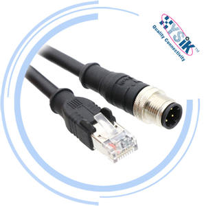 Abgeschirmter M12-Kabelstecker, 4-poliger D-Code IP68, 1000-Mbit/s-Daten übertragung für Ethernet - Product Image 6