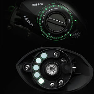 รอกเบทคาสติ้ง <span class=keywords><strong>LINNHUE</strong></span> รุ่น BS2000 อัตราทด 8.1:1 รอกตกปลาความเร็วสูง สำหรับตกปลาคาร์พ จัดส่งจากคลังสินค้าในสหรัฐอเมริกา - Product Image 6