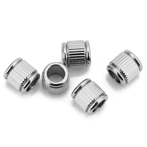 Stainless Steel Textured Large Hole <b>Spacer</b> Beads | Gold-Plated Barrel Beads for Braided Cord & Leather String Jewelry DIY - Product Image 3