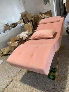 Modern Luxury Velvet Beauty Salon Curved Lash Bed Facial Beauty Massage Table Bed - Product Image 4