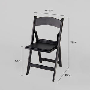 <span class=keywords><strong>เก้าอี้</strong></span><span class=keywords><strong>พับ</strong></span>โครงไม้เคลือบเรซิ่นสีขาว สำหรับงานกลางแจ้ง สวน งานแต่งงาน งานเลี้ยง งานอีเว้นท์ พกพาสะดวก ซ้อนเก็บได้ น้ำหนักเบา - Product Image 3