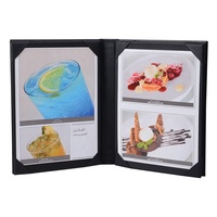 Protège-menu double face Yimi Supplier avec support en cuir PU, format 8,5x11, pour hôtels et restaurants