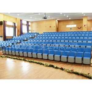 เก้าอี้หอประชุมสีน้ำเงินแบบมีที่วางแขนสำหรับโรงเรียน โรงพยาบาล และโรงภาพยนตร์ - Product Image 4