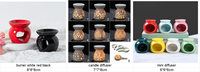 Brûleur d'huile aromatique en céramique écologique Meibo Heart Design pour la diffusion d'huiles essentielles, utilisation intérieure/extérieure