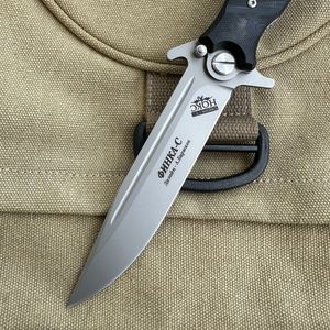 D2 coltello di sopravvivenza pieghevole all'aperto G10 manico in acciaio inox titanio lama di plastica industriale caccia campeggio grado per fai da te - Product Image 3