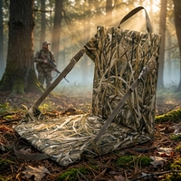 Coussin de chaise réglable camouflage avec poignée de transport, coussin de siège fin et pliable, léger et portable pour le tir et l'utilisation sur le terrain