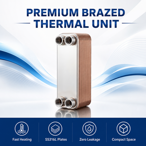 Professional Water to Water Brazed Plate <strong>Heat</strong> <strong>Exchanger</strong> for Reliable Snow Melting and Radiant Floor Heating Unit - Product Image 1