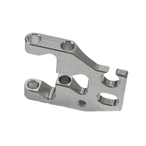 Custom 5 Axis CNC Milled Raw Finish Aluminum Double Fork Clamping Bracket Slotted Hole Threaded Hole Robot Gripper Mount Parts - Product Image 2