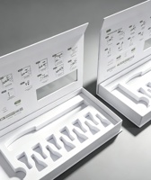 Boîte cadeau rigide personnalisée de luxe avec fermeture magnétique et gaufrage pour flacons en verre, emballage stérile pour mésothérapie, soins de la peau, sérum aux peptides