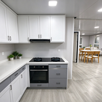 Villa conteneur de luxe extensible avec panneaux sandwich, maison préfabriquée personnalisable à économie d'énergie, installation facile pour gîte et glamping