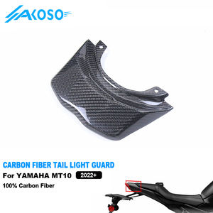 AKOSO carenado de fibra de carbono completamente seco, cubierta de asiento trasero de motocicleta, cubierta protectora de luz trasera para Yamaha <span class=keywords><strong>MT10</strong></span> FZ10 <span class=keywords><strong>2022</strong></span> 2023 2024 - Product Image 1