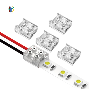 2-pin 8 mét 10 mét solderless <span class=keywords><strong>LED</strong></span> Tape ánh sáng kết nối trong suốt PC <span class=keywords><strong>LED</strong></span> Strip ánh sáng kết nối cho 12V 24V màu duy nhất <span class=keywords><strong>LED</strong></span> Strip - Product Image 1