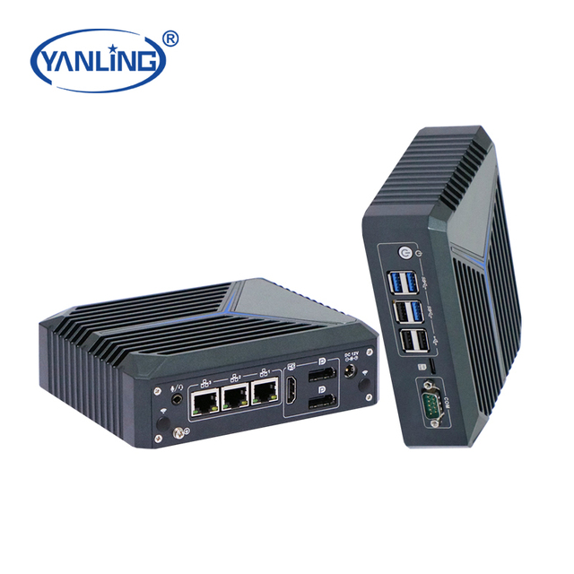 New Industrial Use Mini PC Desktop N1121 Fanless Gaming Computer Supports Three Monitors J6412 CPU Multi-Region Compatibility