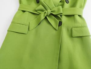 Top Quality Women Formal 2 pezzi carriera <span class=keywords><strong>pantaloni</strong></span> Outfit Set XS colore verde Blazer giacca gilet <span class=keywords><strong>pantaloni</strong></span> Suit - Product Image 5