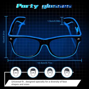 แว่นตาไฟ LED ปาร์ตี้ไฟนีออนสดใสสำหรับเด็กกรอบงานปาร์ตี้โอกาสอีสเตอร์ออกแบบมาเป็นตัวเลขไม่เหมือนใคร - Product Image 3