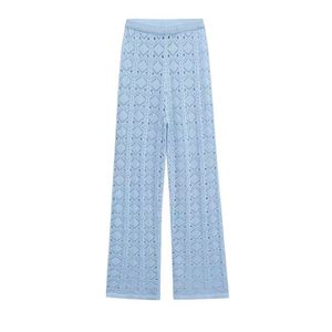 กางเกงเอวสูงเข้ารูปแบบลำลองถักลายแบบคนดังตาข่ายแฟชั่นใหม่ฤดูใบไม้ร่วงของผู้หญิง - Product Image 3