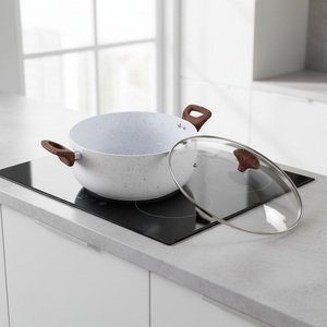 Juego de Ollas <span class=keywords><strong>Telamon</strong></span> con Revestimiento Antiadherente de Mármol Blanco, Productos de Cocina, Juego de Utensilios para Cocinar en Casa - Product Image 4