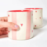 LOMATO 2026 Tasse en porcelaine motif cœur mignon, logo personnalisé, écologique, sans BPA, compatible lave-vaisselle/micro-ondes, poignée moderne, mariage