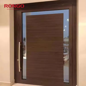 Puerta de <span class=keywords><strong>Metal</strong></span> DE SEGURIDAD DE LUJO moderna de aluminio, entrada frontal residencial, puerta pivotante Exterior, apartamento, casa, puerta principal, puerta de entrada - Product Image 1