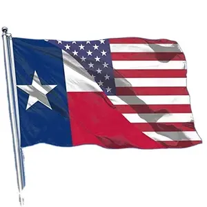 Bandera de la amistad de alta calidad, personalizada, 3x5 pies, 90x150cm, estados de EE. UU., TX, Texas, Estados Unidos, Estados Unidos
