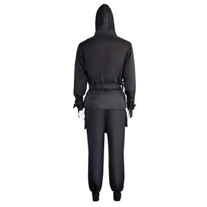 Costume noir <span class=keywords><strong>de</strong></span> guerrier Ninja pour hommes femmes Costume <span class=keywords><strong>de</strong></span> Performance pour Halloween <span class=keywords><strong>nuit</strong></span> équitation Arts martiaux voleur Bandit Bandit ensembles - Product Image 3