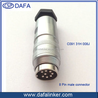 Conectores Circulares AISG IP67 de 8 Pines para Controles Industriales