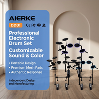 AIERKE DD01 Batterie électronique professionnelle légère pour débutants et enfants Instruments de percussion