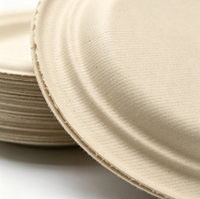 Assiette en pulpe de papier recyclable personnalisable de qualité alimentaire pour événements, traiteur, restaurant, usage domestique, exposition et service alimentaire