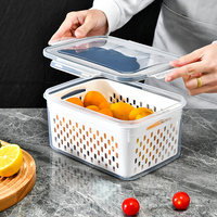 Conteneurs de stockage alimentaire à vendre, avec couvercles, en plastique, pour fruits et légumes, réutilisables, étanches, ensembles