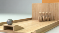 Jeu de Bowling de Table Créatif et Écologique en Bois à Assembler Soi-même avec Logo Personnalisé et Couleur Bois Naturel