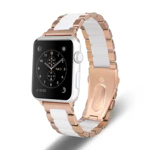 Keramik Edelstahl Uhren armbänder für Apple Watch Smart Armband für iWatch Serie 6 5 4 3 2 1