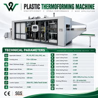 Machine de thermoformage servo entièrement automatique à grande vitesse, conforme aux normes CE, pour contenants alimentaires jetables écologiques en PS/PET/PP/HIPS