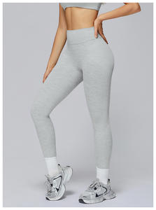 Leggings da Yoga a Vita Alta da Donna con Effetto Scrunch, Sensazione di Seconda Pelle, Colori a Contrasto, Modellanti, con Caviglia Elasticizzata, Pantaloni Fitness - Product Image 2