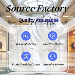 Estatua de Tigre Blanco Personalizada, Moderna y Ecológica, al Mejor <span class=keywords><strong>Precio</strong></span>, Estatua de Animal Grande para Jardín, Decoración Realista de Fibra de Vidrio - Product Image 2