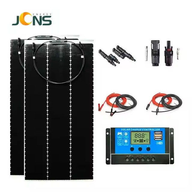 JCNS Custom Portable ETFE Thin Waterproof 200W Flexible Mono Cell Solar Panel for Camper Van