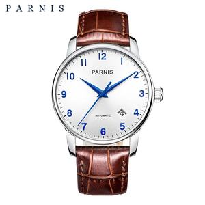 <span class=keywords><strong>Montre</strong></span>-bracelet Parnis 38 mm, boîtier en acier inoxydable, automatique, mécanique, pour homme, bracelet en cuir, marque de luxe 2026 - Product Image 3
