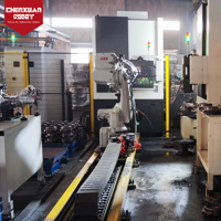 Bras robotisé CNC haute efficacité pour le chargement et le déchargement, ligne automatisée pour l'atelier de production de boîtiers de roulements