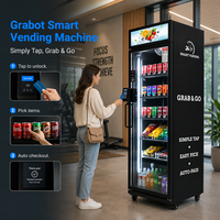 Distributeur automatique intelligent IA réfrigéré en libre-service 24h/24, pour snacks, boissons, mouchoirs et outils, avec écran tactile